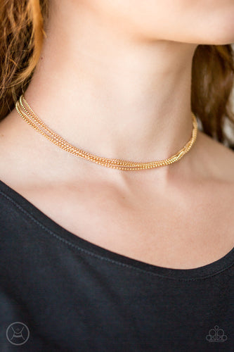 If You Dare Gold Choker Necklace