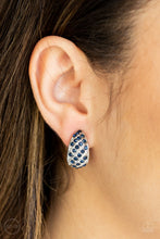 Load image into Gallery viewer, Sparkling Shells Blue Clip-On Earrings