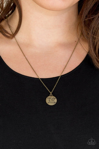 Find Joy Brass Necklace