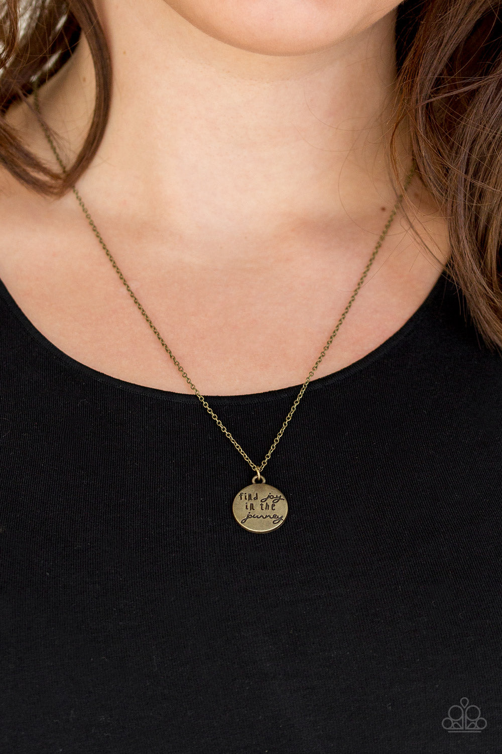 Find Joy Brass Necklace