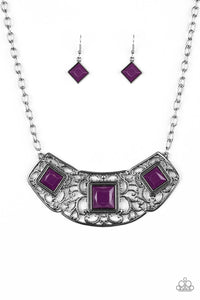 Feeling Inde-PENDANT Purple Necklace