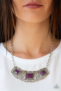 Feeling Inde-PENDANT Purple Necklace