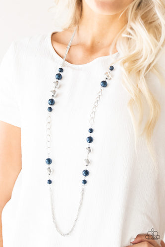 Uptown Talker Blue Necklace