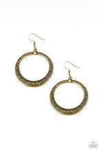 Load image into Gallery viewer, Mayan Mantra Brass Earrings