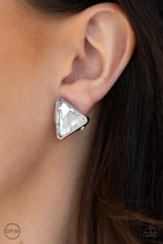 Load image into Gallery viewer, Timeless In Triangles White Clip-On Earrings