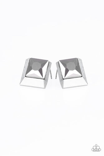 Stellar Square Silver Earrings