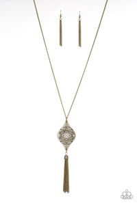 Totally Worth the TASSEL Brass Necklace