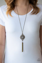 Load image into Gallery viewer, Totally Worth the TASSEL Brass Necklace