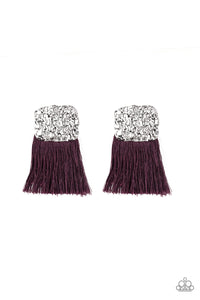 Plume Bloom Purple Earrings