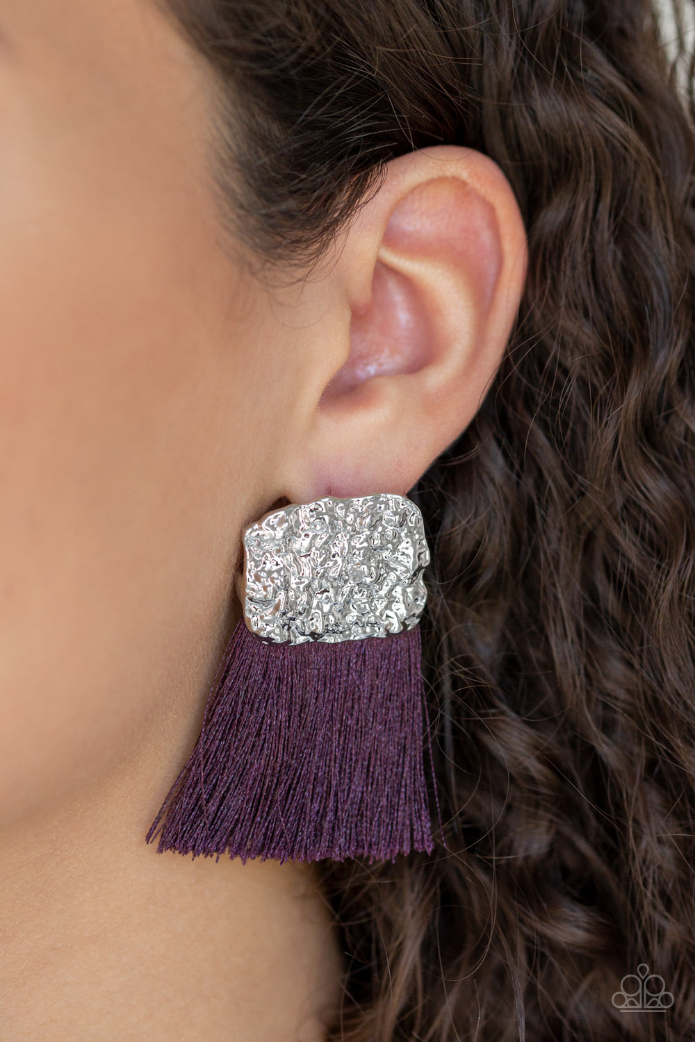 Plume Bloom Purple Earrings