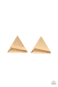 Die TRI-ing Gold Earrings