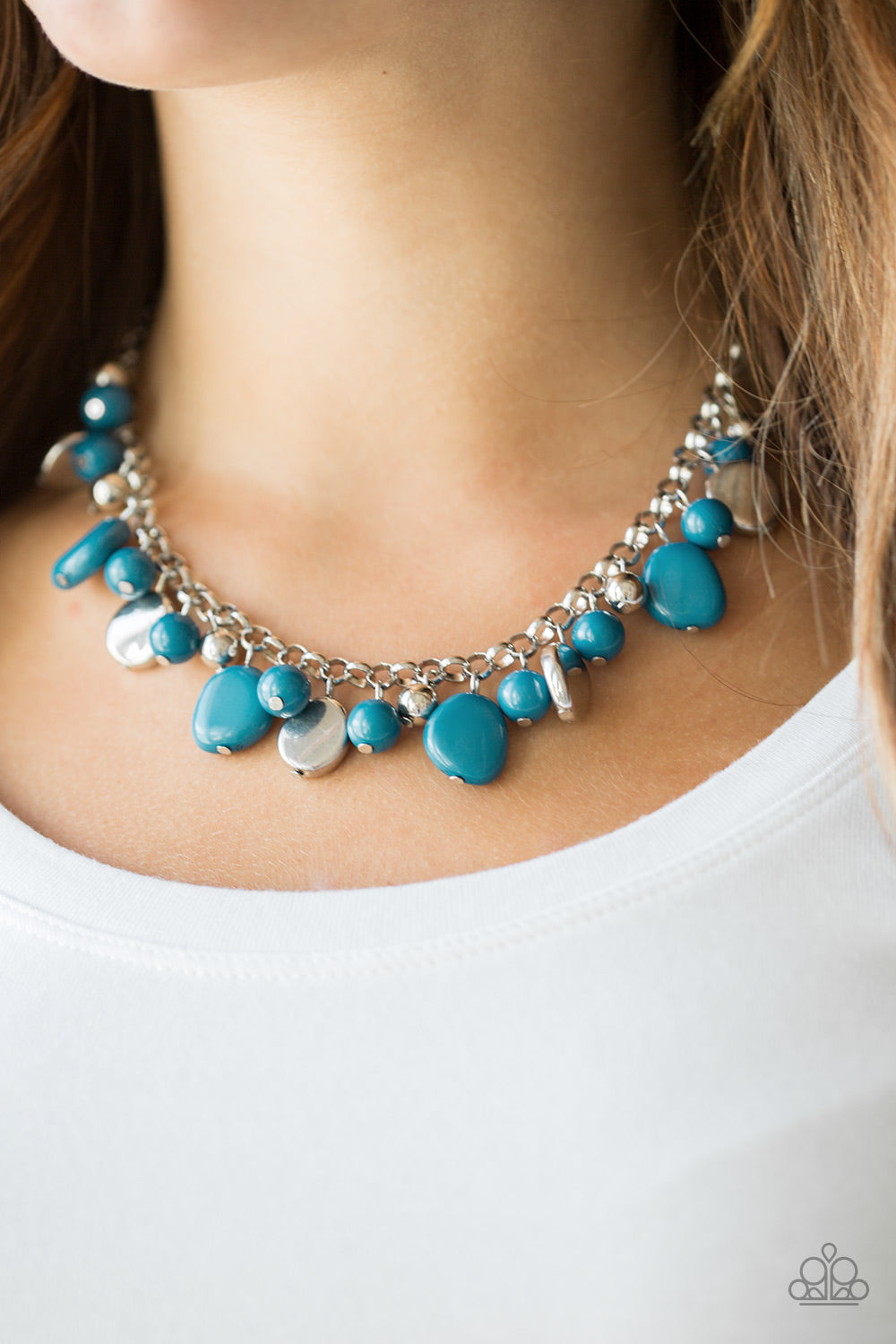 Flirtatiously Florida Blue Necklace