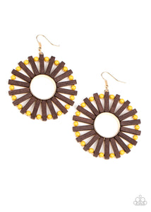 Solar Flare Yellow Earrings