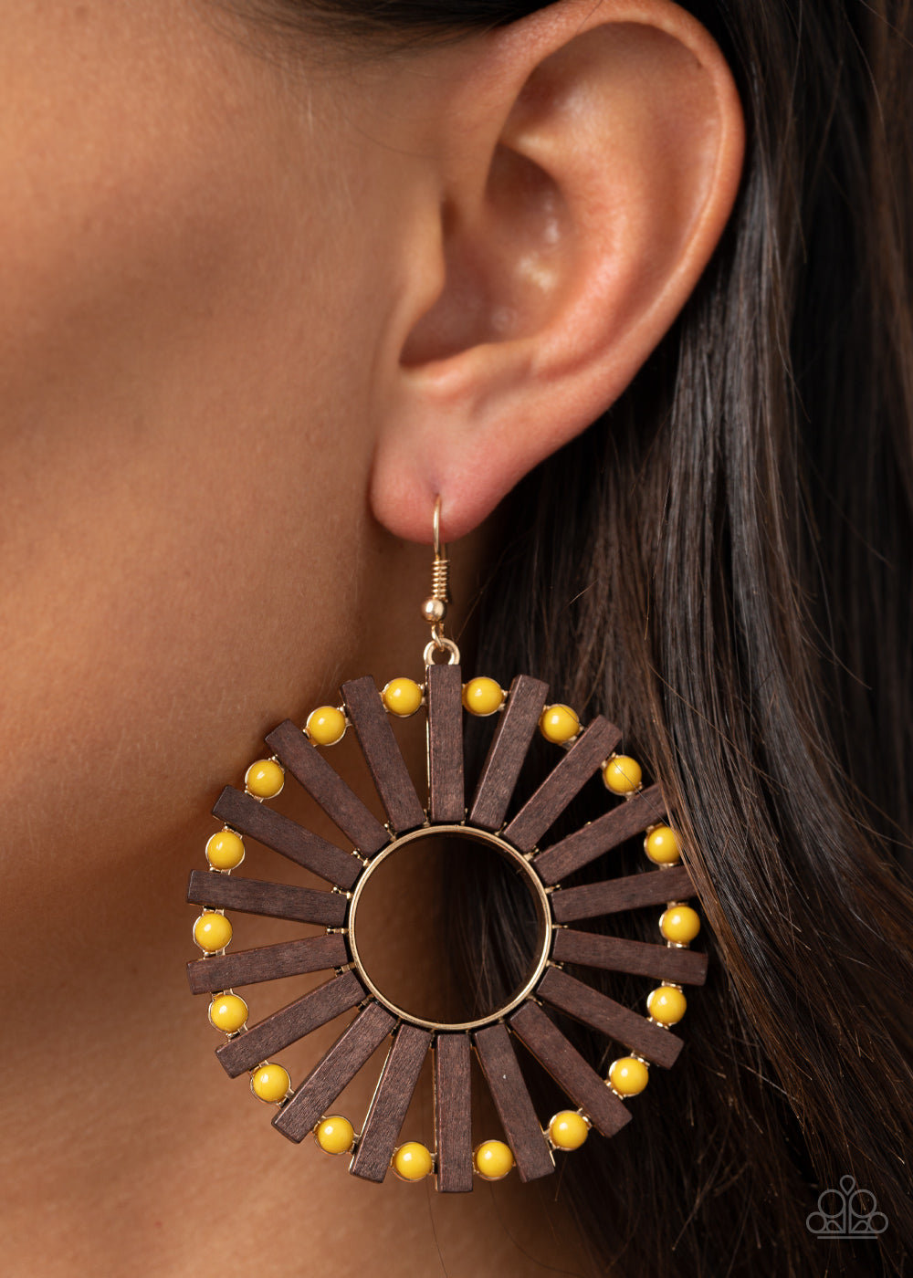 Solar Flare Yellow Earrings