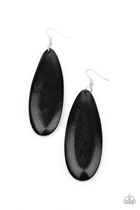 Tropical Ferry Black Earrings