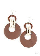 Load image into Gallery viewer, Beach Day Drama Brown Earrings