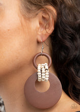 Load image into Gallery viewer, Beach Day Drama Brown Earrings