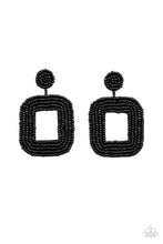 Load image into Gallery viewer, Beaded Bella Black Earrings