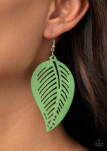 Load image into Gallery viewer, Tropical Foliage Green Earrings