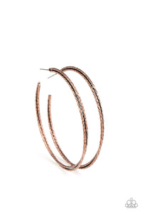 Curved Couture Copper Earrings