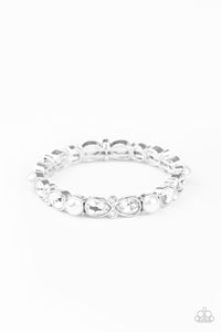 Frosted Finery White Bracelet