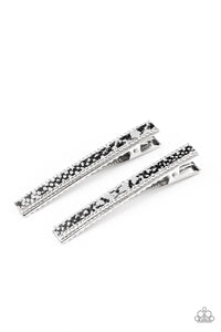 Rhinestone Jungle Silver Hair Clips