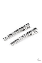 Load image into Gallery viewer, Rhinestone Jungle Silver Hair Clips