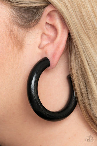 I WOOD Walk 500 Miles Black Earrings