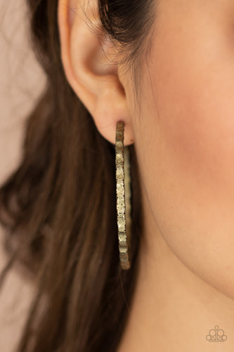 Grungy Grit Brass Earrings