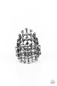 Fiercely Flashy Black Ring