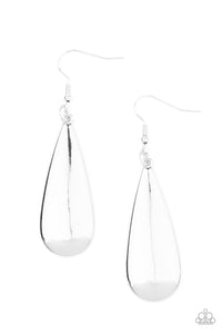 The Drop Off  Silver Earrings