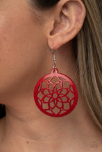 Load image into Gallery viewer, Mandala Meadow Red Earrings