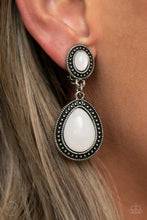 Load image into Gallery viewer, Carefree Clairvoyance White Clip-On Earrings