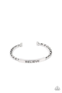 Keep Calm and Believe Silver Brace