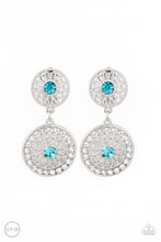 Load image into Gallery viewer, Life of The Garden Party Blue Clip-on Earrings