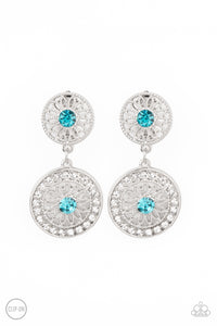 Life of The Garden Party Blue Clip-on Earrings