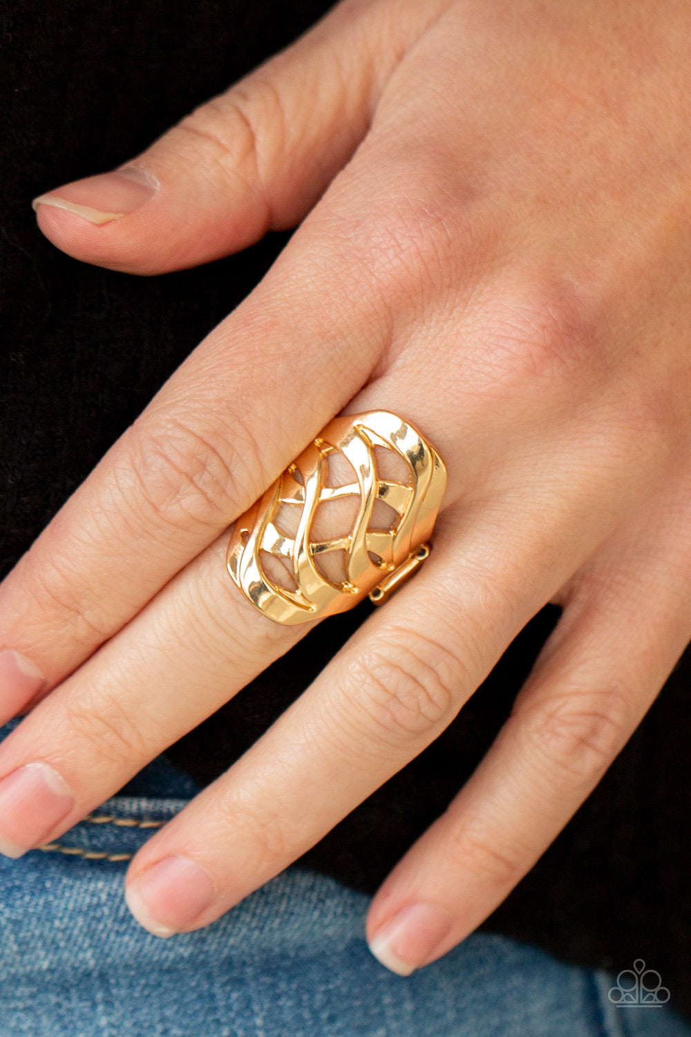 Open Fire Gold Ring