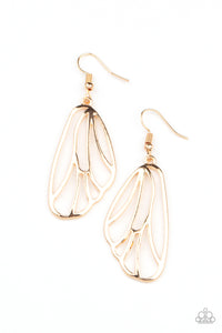 Turn Into A Butterfly Gold Earrings