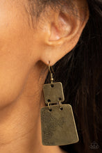 Load image into Gallery viewer, Tagging Along Brass Earrings