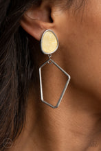 Load image into Gallery viewer, Retro Reverie Yellow Clip-On Earrings