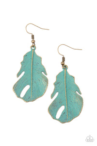 Heads QUILL Roll Brass Earrings