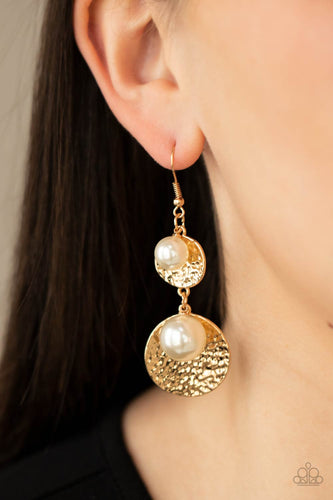 Pearl Dive Gold Earrings