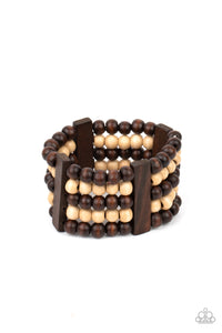 Caribbean Catwalk Brown Bracelet