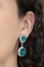 Load image into Gallery viewer, Subtle Smolder Green Clip-On Earrings