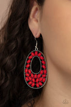 Load image into Gallery viewer, Beaded Shores Red Earrings