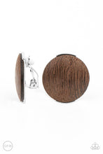 Load image into Gallery viewer, WOODWORK It Brown Clip-On Earrings