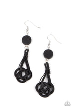 Load image into Gallery viewer, Twisted Torrents Black Earrings