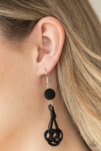 Load image into Gallery viewer, Twisted Torrents Black Earrings