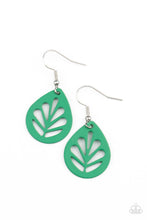 Load image into Gallery viewer, LEAF Yourself Wide Open Green Earrings