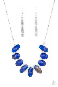 Elliptical Episode Blue Necklace